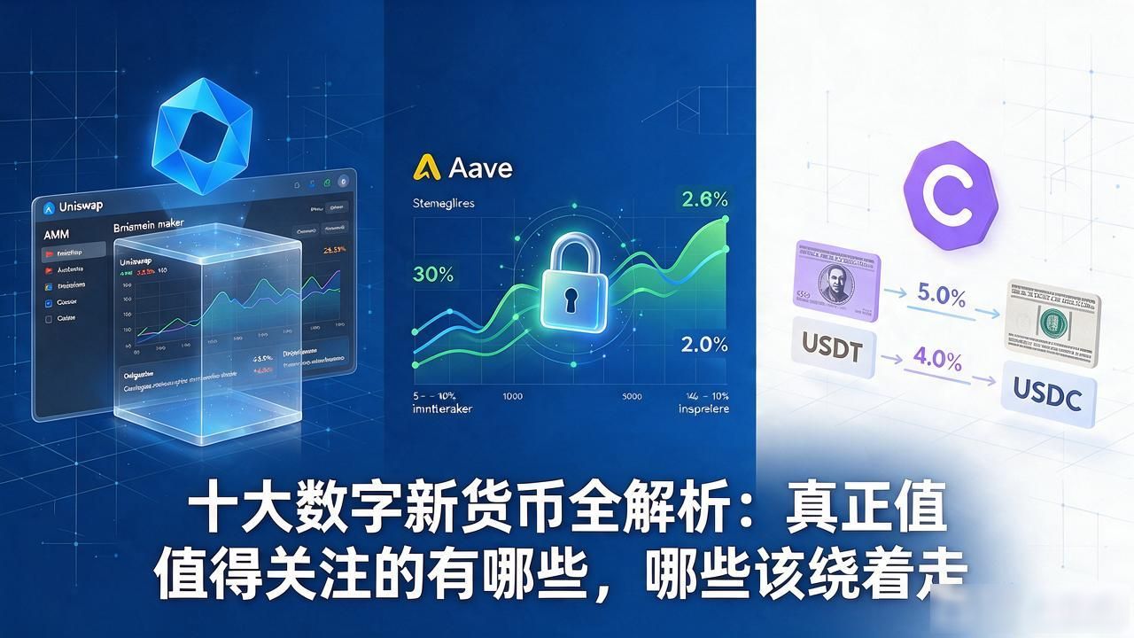 十大数字新货币全解析：真正值得关注的有哪些，哪些该绕着走
