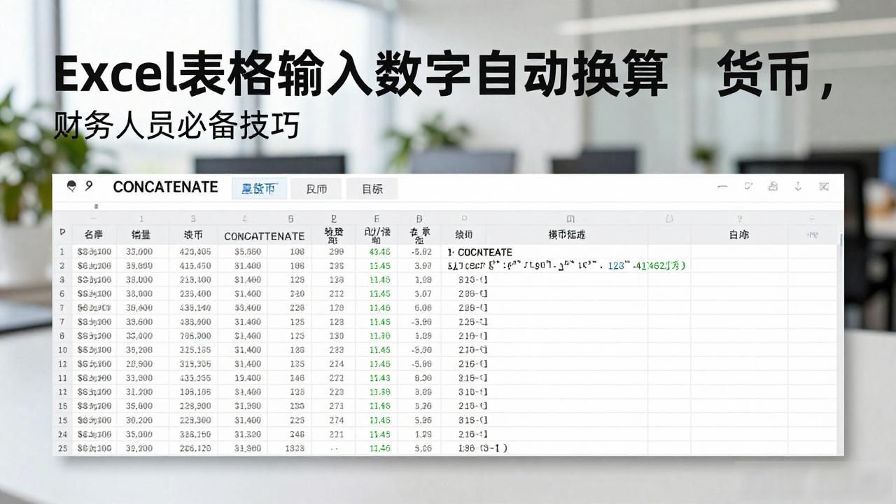 Excel表格输入数字自动换算货币，财务人员必备技巧