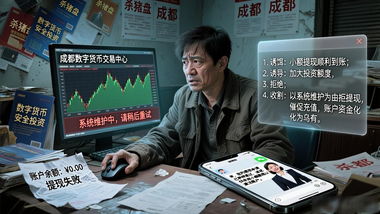 成都数字货币诈骗案：揭秘“杀猪盘”如何掏空你的钱包