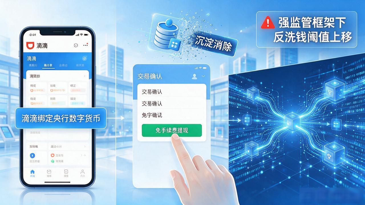 滴滴绑定央行数字货币实操：免手续费提现与离线支付全解析