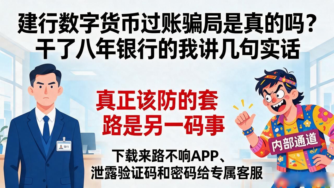 建行数字货币过账骗局是真的吗？干了八年银行的我讲几句实话