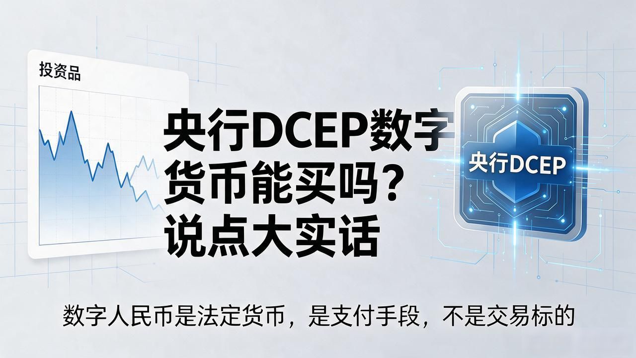 央行DCEP数字货币能买吗？说点大实话