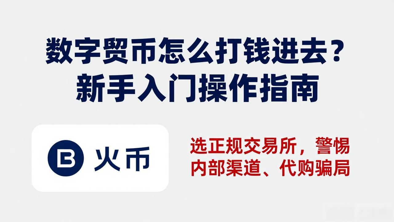 数字货币怎么打钱进去？新手入门操作指南